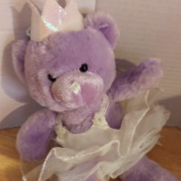Dan Dee Purple Stuffed Princess Teddy Bear - Picture 1 of 3
